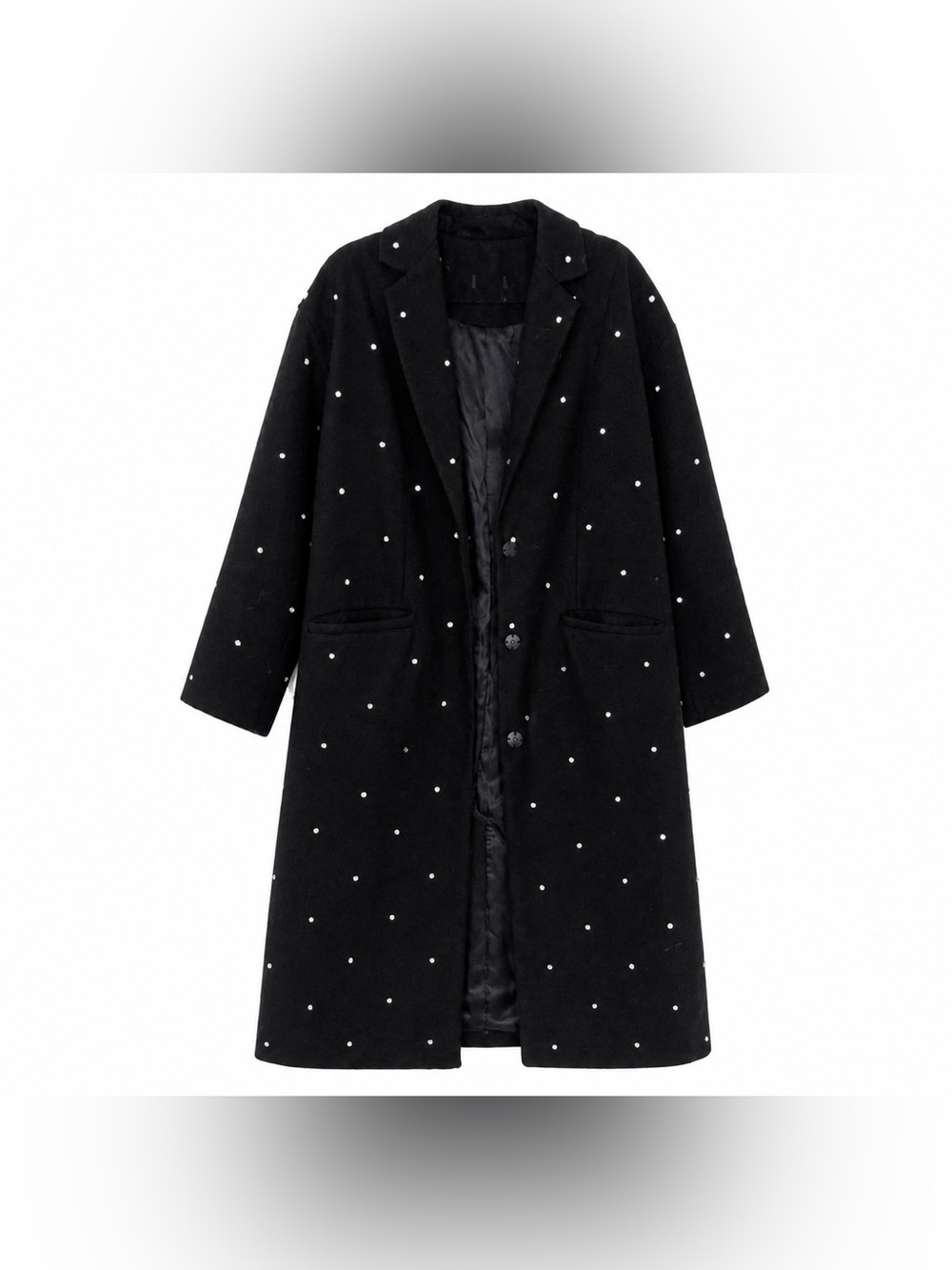 Black Coat Rhinestone Details, Small